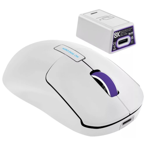 Фото - Миша бездротова ігрова Proove Gaming RC Raider 8K white/purple (WMRR00122017)